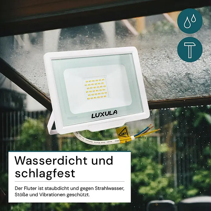 Luxula LED-Strahler - 30 W, 3.000 lm, IP65