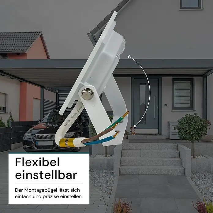 Luxula LED-Strahler - 10 W, 1.000 lm, L x B x H: 10,8 x 2,4 x 10 cm, IP65