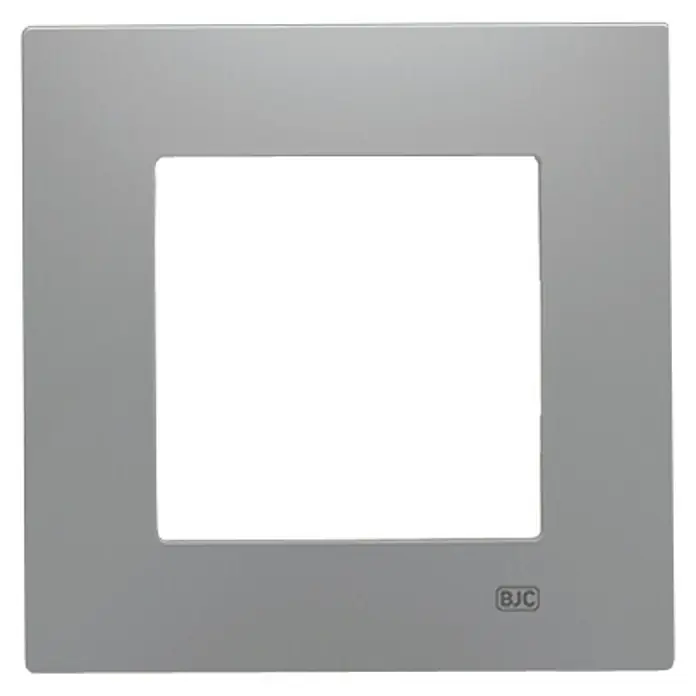 BJC Viva Marco - Gris, Modelo de mecanismos: x 1, Plástico, Instalar - Marco de interruptor BJC gris, cuadrado con esquinas redondeadas, ideal para interiores modernos, robusto y elegante.