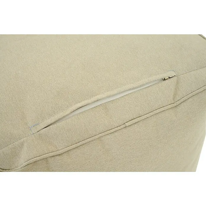Siena Garden Gartenhocker Integral - B x T x H: 48 x 46 x 46 cm, Polyester, Beige - Beiger, strukturierter Stoff mit teilweise geöffnetem Reißverschluss.