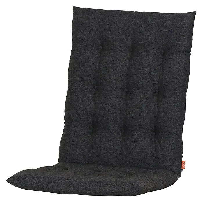Siena Garden Atria Sitzauflage - L x B x H: 110 x 48 x 6 cm, Anthrazit, Polyester, 1 Stk. - Dunkelgraues, getuftetes Stoff-Stuhlkissen mit separaten Rücken- und Sitzbereichen.