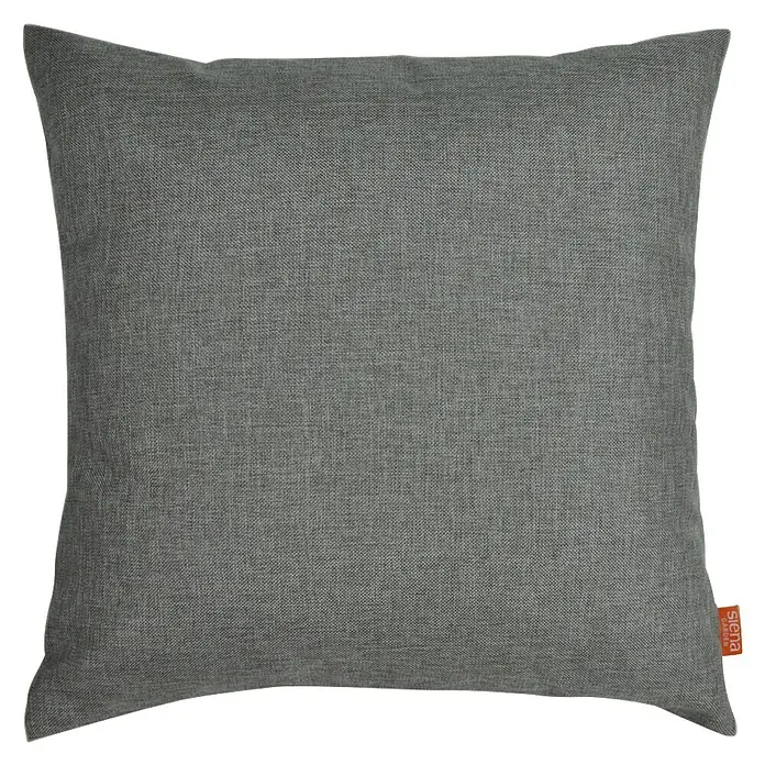 Siena Garden Kissen PRIME - 45 x 45 cm, Silber, Quadratisch - Graues Kissen aus strukturiertem Leinen-Look-Stoff.