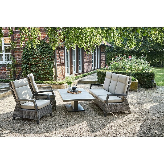 Siena Garden Corido Loungesessel (L x B x H: 81 x 81 x 87 cm, Grau, Rückenlehne verstellbar) | BAUHAUS