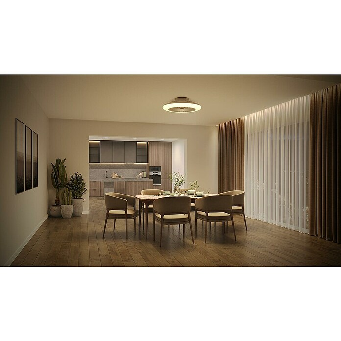 Philips Ventilador de techo Amigo (Blanco, 57,7 cm, 60 W, Blanco cálido) | BAUHAUS