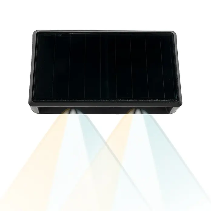 Luxula Solar-Außenwandleuchte - L x B x H: 12,6 x 7 x 4,8 cm, Schwarz, IP54