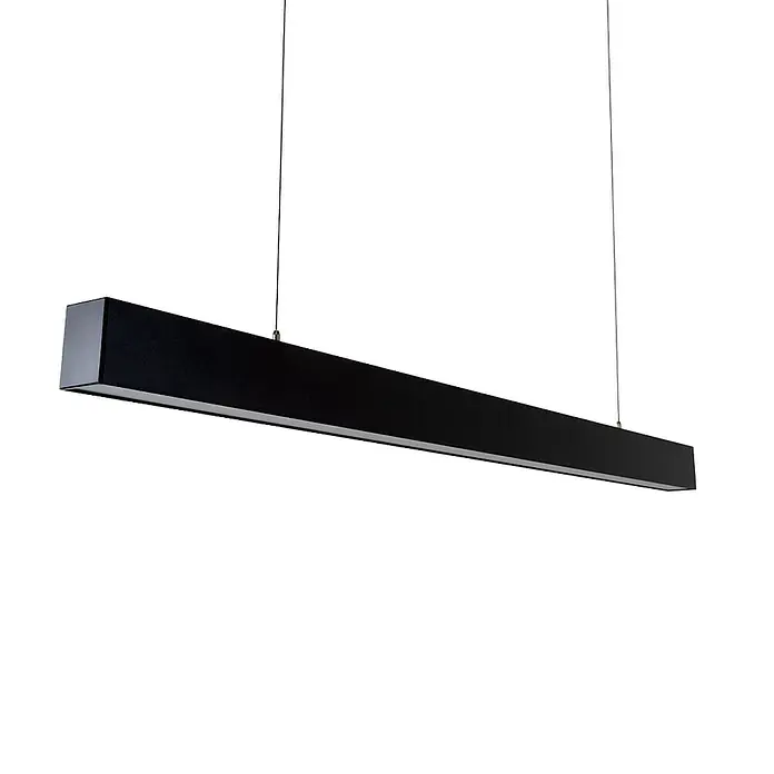Luxula LED-Pendelleuchte - 40 W, L x B x H: 130 x 6 x 8 cm, Schwarz