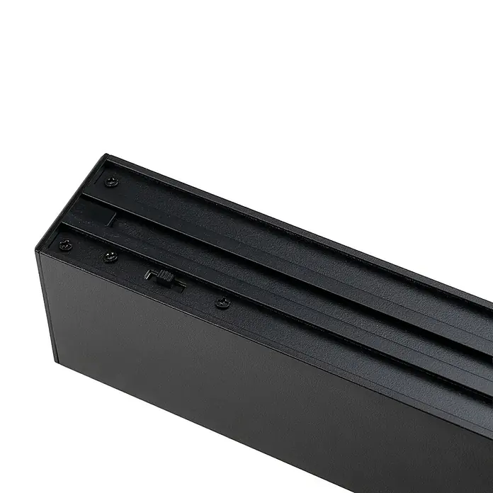 Luxula LED-Pendelleuchte - 40 W, L x B x H: 130 x 6 x 8 cm, Schwarz