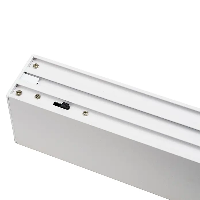 Luxula LED-Pendelleuchte - 40 W, L x B x H: 130 x 6 x 8 cm, Weiß
