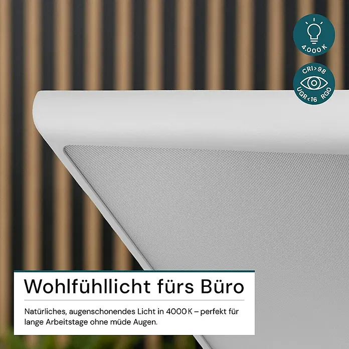Luxula LED-Stehleuchte - 100 W, Höhe: 203 cm, Weiß