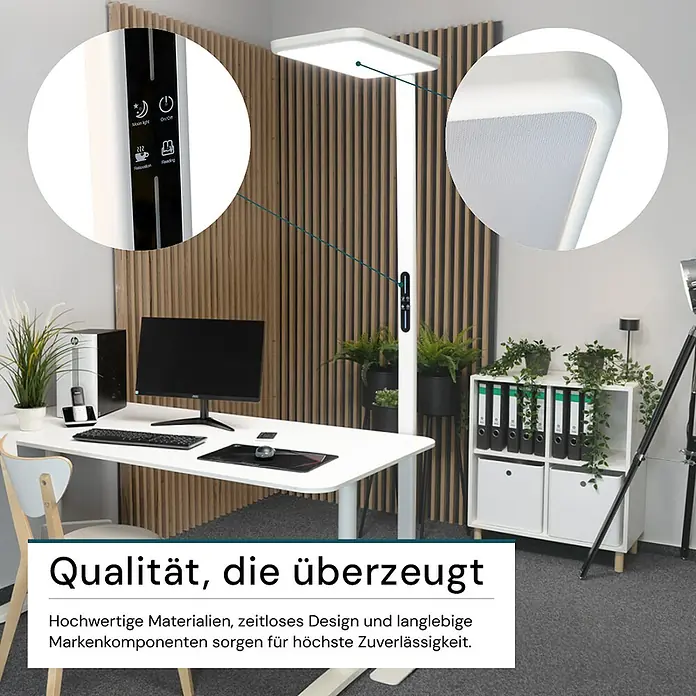 Luxula LED-Stehleuchte - 100 W, Weiß