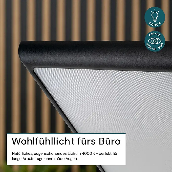 Luxula LED-Stehleuchte - 100 W, Schwarz