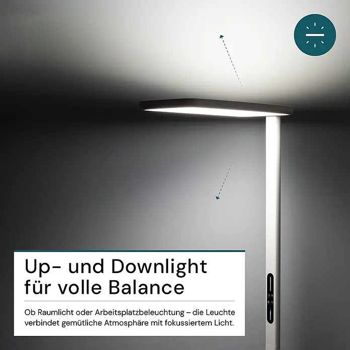 Luxula LED-Stehleuchte - 100 W, Weiß