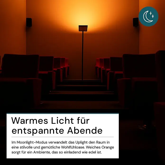 Luxula LED-Stehleuchte - 100 W, Schwarz