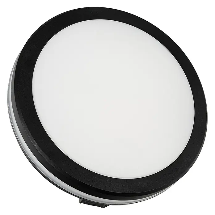 Luxula LED-Deckenleuchte rund - 30 W, Ø x H: 30 x 6,1 cm, Schwarz, Mehrfarbig