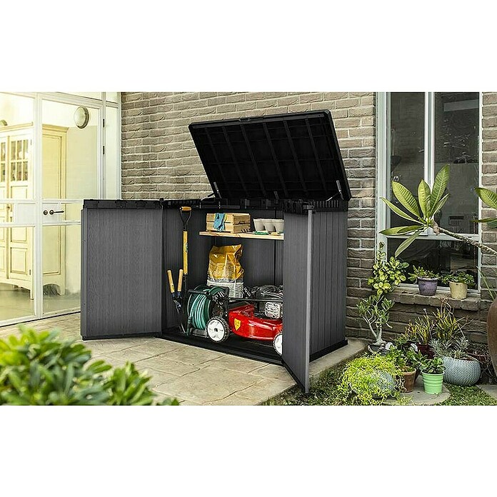 Keter Opbergbox Store it out Darwin (l x b x h: 80 x 140 x 118 cm, Grijs, Kunststof) | BAUHAUS