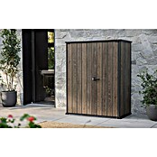 Keter Armario de jardín Deco (Medidas ext. (An x Pr): 140 x 73,6 cm, Plástico, Nogal) | BAUHAUS