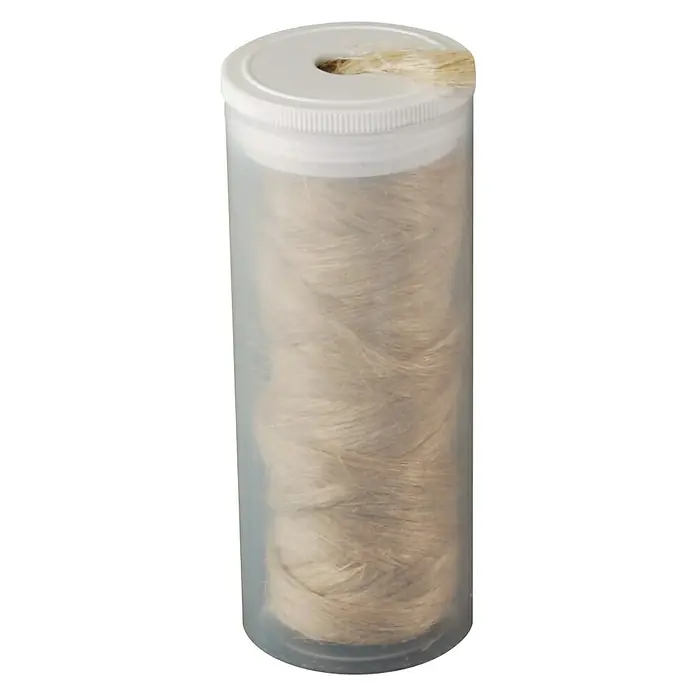 Dichtungshanf - 40 g, Im Spender - Ein Behälter mit Zahnseide. Die Zahnseide wird durch ein kleines Loch im Deckel entnommen. Perfekt für unterwegs und für die tägliche Zahnhygiene.