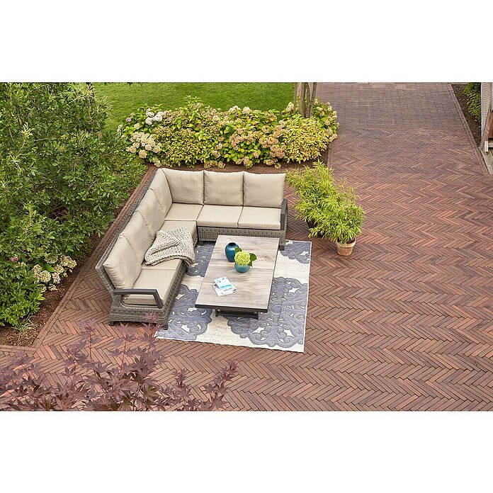 Siena Garden Corido Loungesofa-Eckelement (L x B x H: 81 x 81 x 87 mm, Charcoal Grey, Aluminium) | BAUHAUS