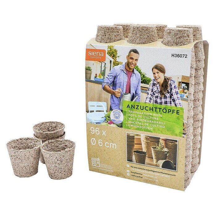 Siena Garden Anzuchttopf (Ø x H: 6 x 5,5 cm, Kokos, Natur) | BAUHAUS