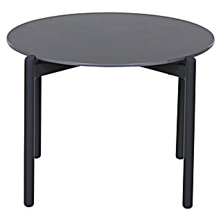 Siena Garden Roma Garten-Loungetisch (Durchmesser: 60 cm, Grau, Aluminium)
