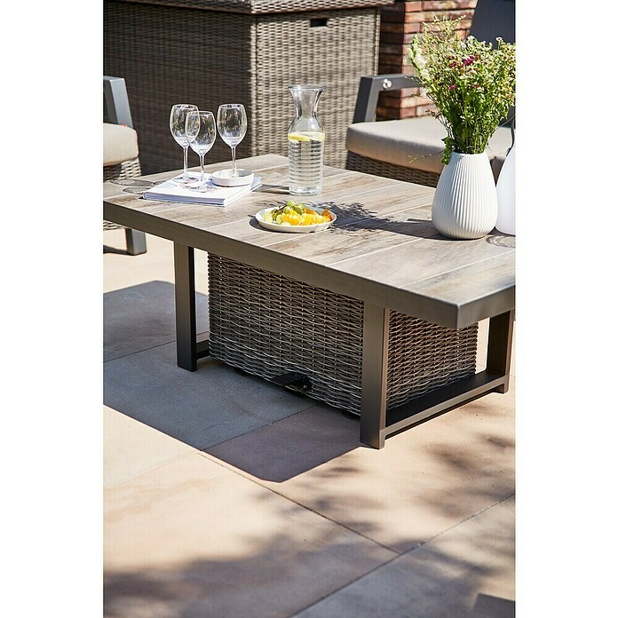 Siena Garden Corido Garten-Loungetisch (L x B x H: 130 x 75 x 71 cm, Washed Grey, Max. Personenzahl: 4 Stk.) | BAUHAUS