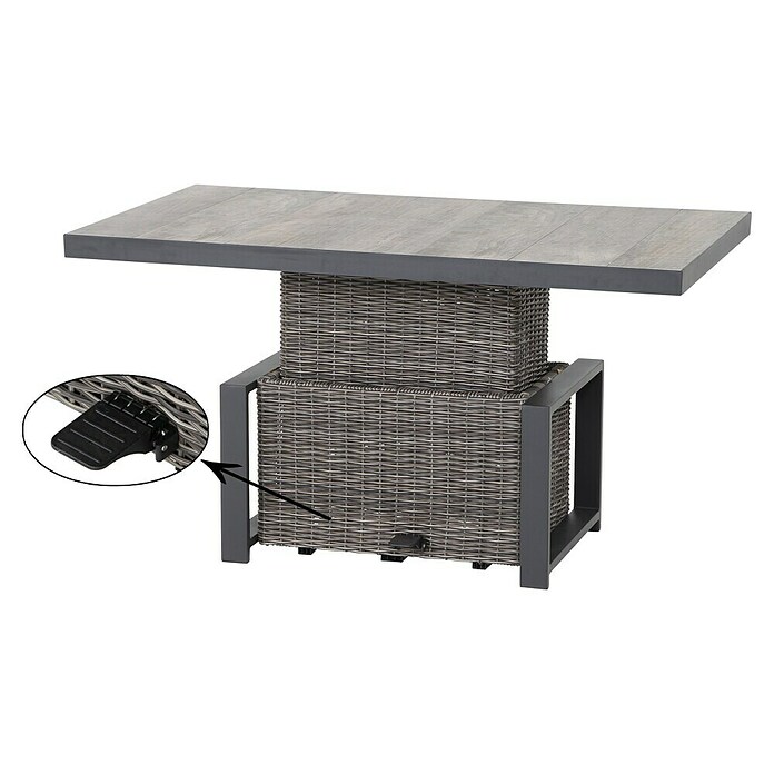 Siena Garden Corido Garten-Loungetisch (L x B x H: 130 x 75 x 71 cm, Washed Grey, Max. Personenzahl: 4 Stk.) | BAUHAUS