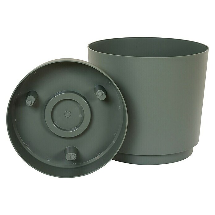 Siena Garden Pflanzgefäß Tarifa Pure (Ø x H: 32,5 x 28 cm, Salbeigrün, Material aus Polypropylen, 1 Stk.) | BAUHAUS