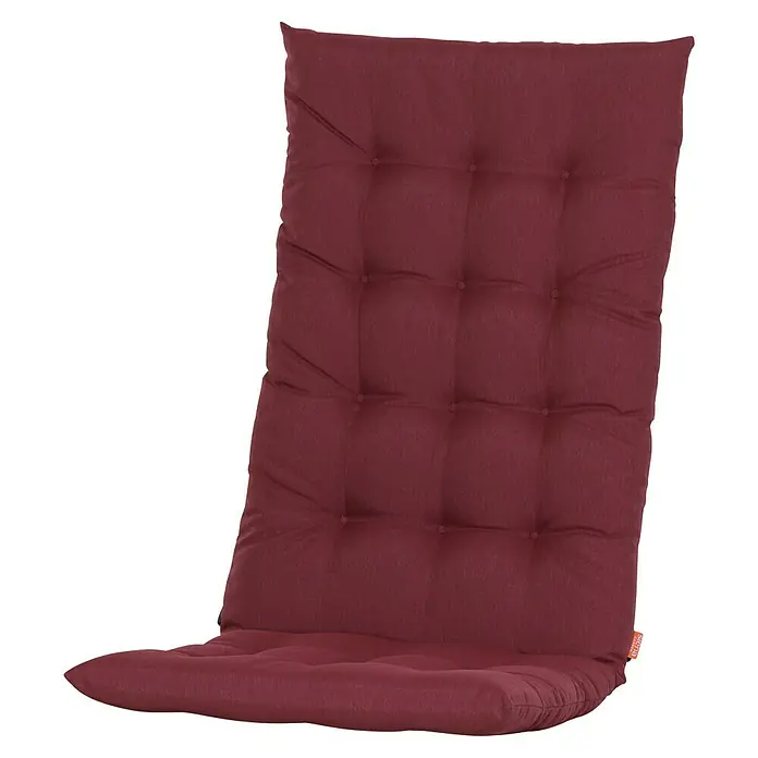 Siena Garden Atria Sitzauflage - L x B x H: 123 x 48 x 6 cm, Rot, Polyester, 1 Stk. - Gesteppte bordeauxrote Gartenstuhlauflage.