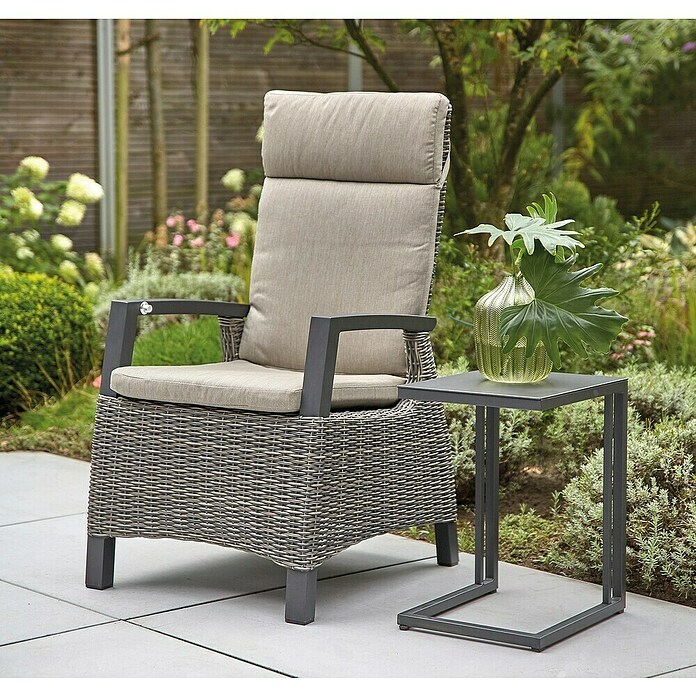 Siena Garden Corido Garten-Loungesessel (L x B x H: 74 x 60,5 x 109 cm, Charcoal Grey, Aluminium) | BAUHAUS