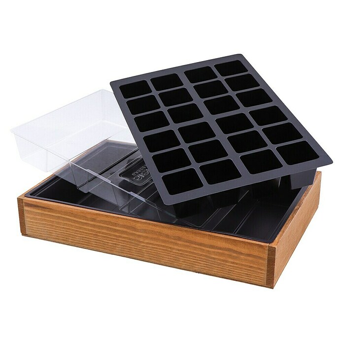 Siena Garden Zimmergewächshaus Agder (L x B x H: 34 x 24 x 6 cm, Hellbraun) | BAUHAUS