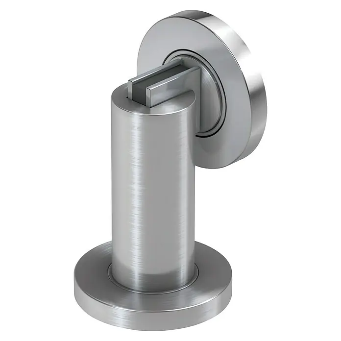 Basi Türstopper MTS 24 - Ø x H: 50 x 77 mm, Edelstahl - Gebürsteter Edelstahl-Boden-Türstopper.