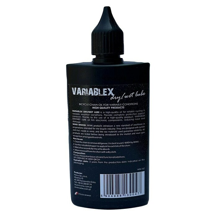 Olje za verigo Winx VARIABLEX za suhe in mokre razmere  (100 ml) | 2852 - Pflege | BDDM - Fahrradartikel | BDD - Autozubehör | BD - Autozubehör | B - Werkz/Masch/Maschzubeh/Auto | BAUHAUS