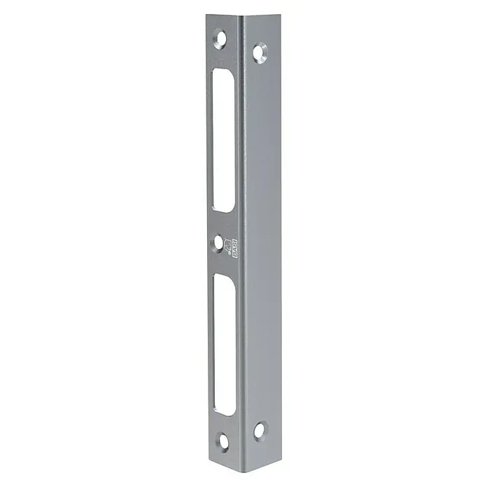 Basi Winkelschließblech WS 95 - DIN Anschlag: Universell einsetzbar, L x B x H: 170 x 20 x 20 mm, Käntig - Silbergraues Metall-Eckschließblech mit Schraubenlöchern und Langlöchern.