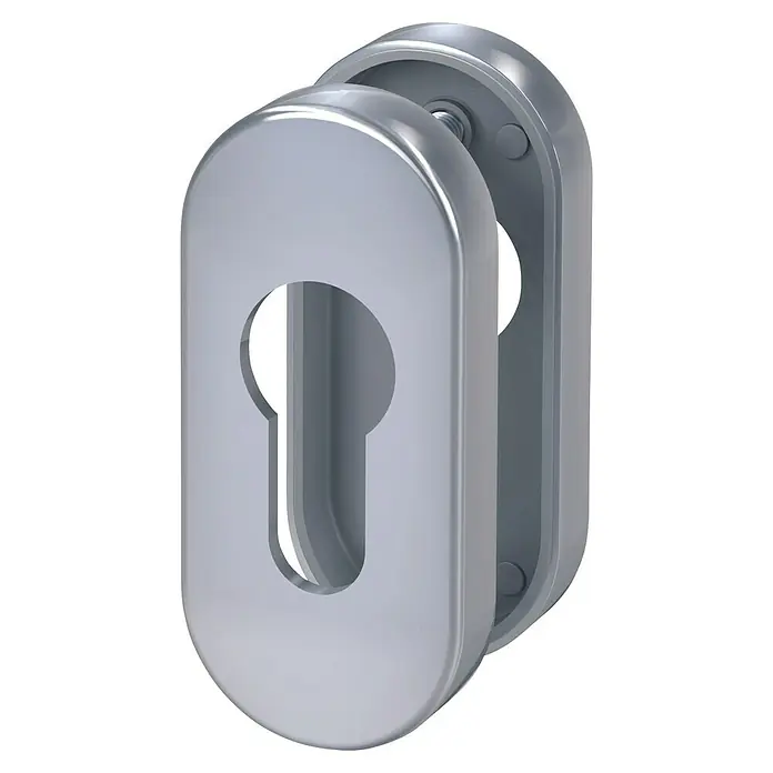 Basi Sicherheitsrosette ZBR 3250 PZ - Silber - Silberne Schlüsselloch-Rosette aus Metall.
