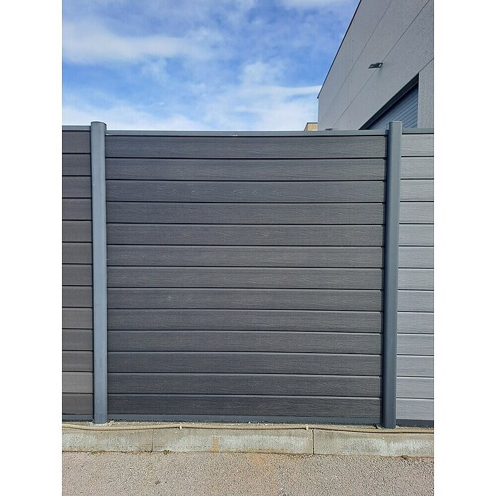 Ograjni set Co Extrusion  (180 x 195 cm, Antracit, 19 -del.) | 7411 - Lamellenzäune/Dichtzäune | IAGB - Gartenholz | IAG - Außenbereichsausstattung | IA - Gartenhartware | I - Stadtgarten | BAUHAUS