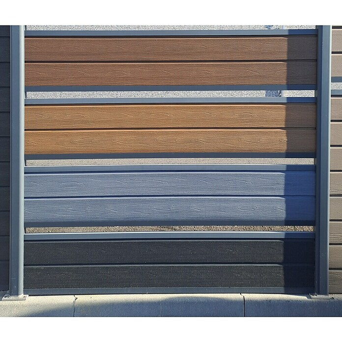 Ograjni set Co Extrusion  (180 x 195 cm, Antracit, 19 -del.) | 7411 - Lamellenzäune/Dichtzäune | IAGB - Gartenholz | IAG - Außenbereichsausstattung | IA - Gartenhartware | I - Stadtgarten | BAUHAUS