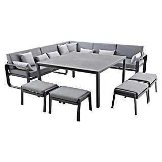 Conjunto de muebles Olivia (8 pzs., Aluminio, Antracita)