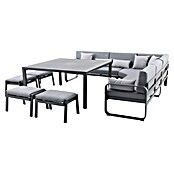 Conjunto de muebles Olivia (8 pzs., Aluminio, Antracita) | BAUHAUS