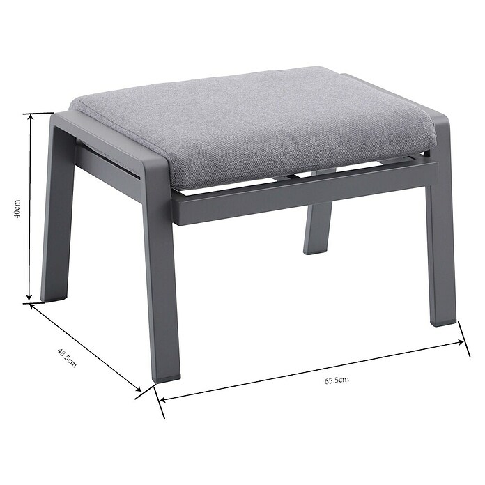 Conjunto de muebles Olivia (8 pzs., Aluminio, Antracita) | BAUHAUS