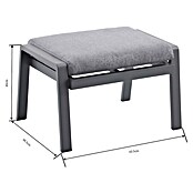 Conjunto de muebles Olivia (8 pzs., Aluminio, Antracita) | BAUHAUS