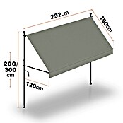 SmartSun Toldo para balcón Axis (Ancho: 2,95 m, Caída: 1,2 m) | BAUHAUS
