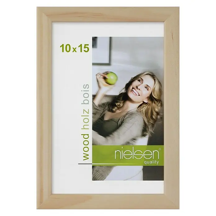 Nielsen Holzrahmen Zoom - 10 x 15 cm, Natur - Holz Bilderrahmen mit dem Format 10x15 cm, ideal für Fotos und Kunstdrucke. Natürliche Holzoptik für ein warmes Ambiente in jedem Raum.