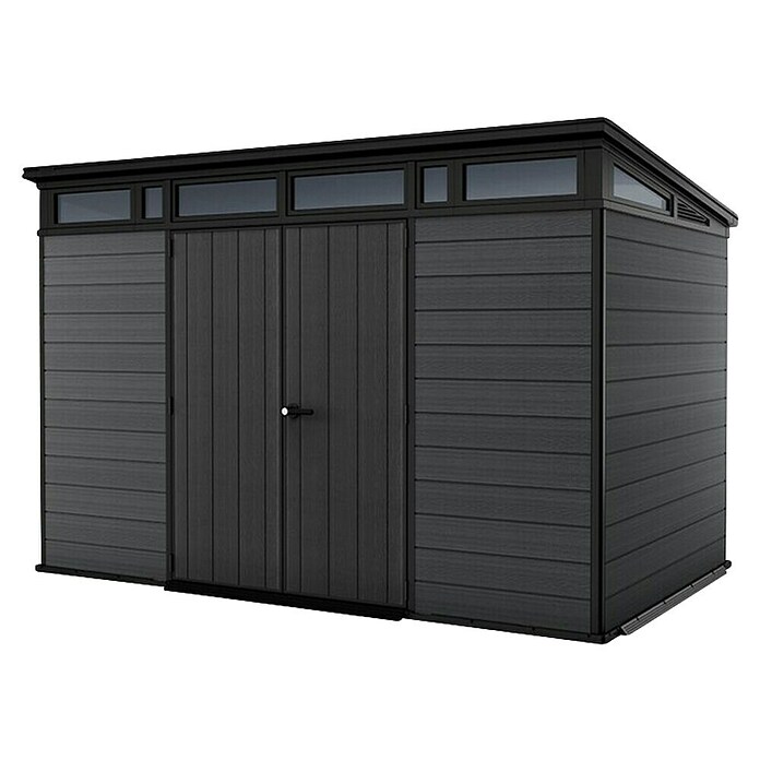 Keter Caseta de jardín Cortina 11x7 (Medidas ext. (An x Pr): 342 x 218 cm, Plástico, Gris, 7,4 m²) | BAUHAUS