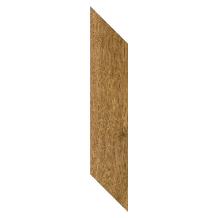 Vinylboden SPC Chevron - Jersey Eiche, 120 x 600 x 4,5 mm - Braunes Holzpaneel mit Naturmaserung.