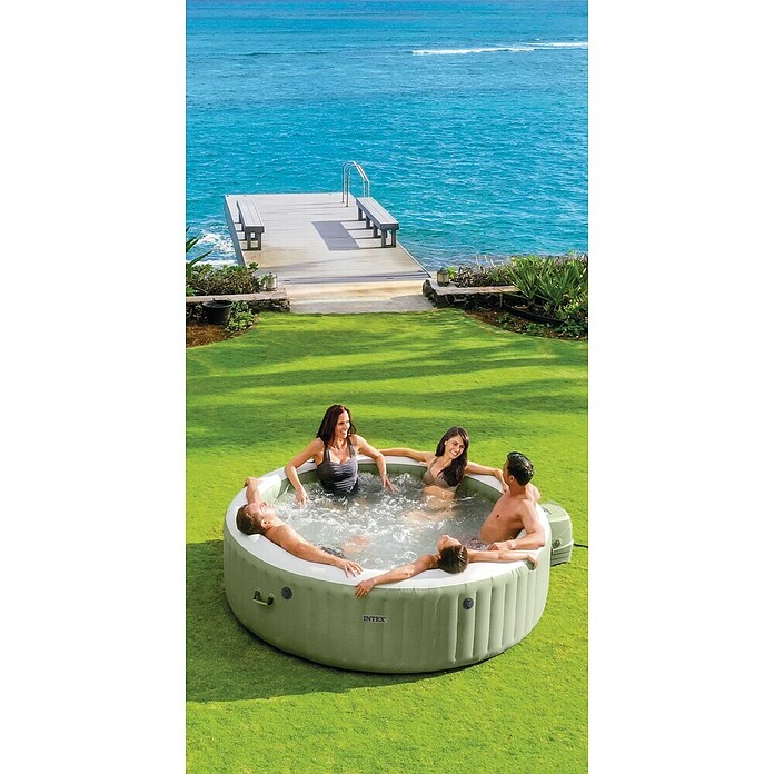 Intex Prenosni masažni bazen PureSpa™ Bubble Massage  (Olivno zelena, 1.340 l) | Napihljivi masažni bazeni | Masažni bazeni | Bazeni | Vrt in prosti čas | Izdelki | BAUHAUS