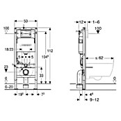 Geberit WC element Duofix Basic  (Š x V: 53,5 x 114,2 cm, Jeklo) | 4056 - Spülkästen/ VWI/ Montageelemente UP | DCDB - Spülkästen und Zubehör | DCD - Sanitärinstallation | DC - Sanitärinstallation | D - Sanitär | BAUHAUS