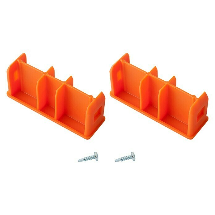 Krause Monto Tapón cabezal Monto (L x An: 77 x 25 mm, 1 par, Naranja)