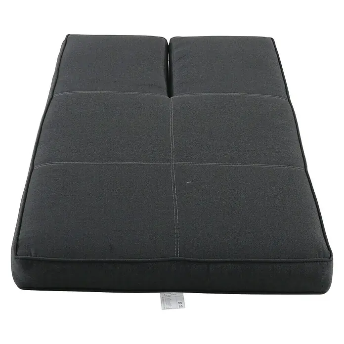 Sunfun Ersatzkissen - Passend für: Sunfun Emma Loungeelement - Eine graue, gesteppte Tagesliege mit zwei separaten Kissen, ideal zum Entspannen und Relaxen im Wohnbereich.