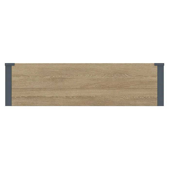 Westmann Pflanzkasten Talus M - Außenmaß (L x B x H): 100 x 25 x 27 cm, Metall, Braun - Helle Holzoptikplatte mit grauer Kantenummantelung an den kurzen Seiten.