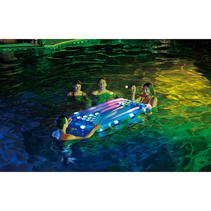 Luftmatratze Acqua Glow Bierpong (L x B x H: 160 x 84 x 19 cm, Mehrfarbig, Polyester) | BAUHAUS